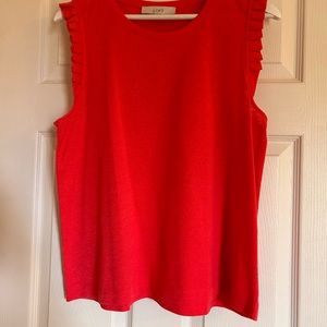 Loft. Size L. Coral. Sleeveless top.